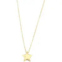 New Bling 9NBG-0480 Gouden Ketting met Hangertje - Dames - Ster - 6,2 x 6,5 mm - Ankerschakel - 0,8 mm Dik - 42 + 3 cm - 14 Karaat - Goud