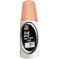 Did Kartonnen koffiebekers/drinkbekers 235 ml bruin 75x stuks - Voor koude en warme drankjes - wegwerp bekers
