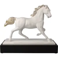 Goebel - Studio 8 | Decoratief beeld / figuur Paard | Porselein - 32cm - met echt goud