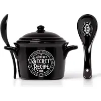 Alchemy England - Gothic Kom - Heksenketel met lepel - voor Geen - zwart-wit | Maat Standard