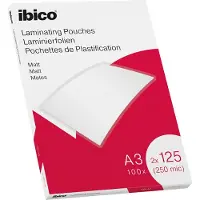 Ibico Lamineerhoezen - voor A3 Documenten - 2 x 125 Micron - 100 stuks - Mat