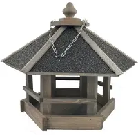 Garden Spirit Voederhuisje Hangend Voederhuis - Grijs Bituum Dak - - T - Vogelvoederhuisje voor Vogels