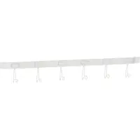 Dulaire Wandkapstok Wit Metaal 6 haken
