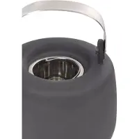 Viva Scandinavia VIVA Nicola houtskool porselein Japanse stijl theepot - 40 oz / 1,18L met losse thee-infuser Mesh roestvrijstalen filter en handvat kurken deksel