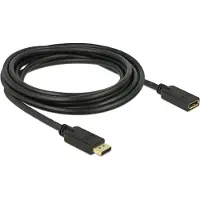 S-Impuls Premium DisplayPort verlengkabel - versie 1.2 (4K 60Hz) / zwart - 3 meter