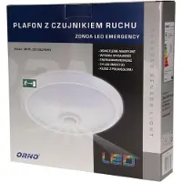 ORNO Adviti ZONDA LED Plafonnière met Noodaccu en PIR Bewegingssensor - Noodverlichting - 360° - Ø 29cm - 4000K - 800lm - 12W/230V - A+