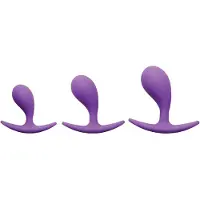 Frisky Booty Poppers Siliconen Anaalplug Set Van 3 - Paars 1st