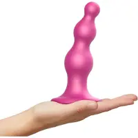 Strap-On-Me - Dildo Plug Beads - Metallic Roze - Maat S