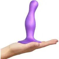 Strap-On-Me Curvy S - golvende dildo met zuignap (paars)