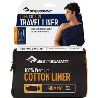 Sea to Summit Coton Mummy Tapered - Reisslaapzak Navy Blue One Size