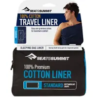 Sea to Summit - Lakenzak - Lakenzak Coton Rectangular Standard Navy Blue voor Unisex - Marine blauw