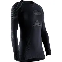 X-Bionic - Dames thermokleding - Invent 4.0 Round Neck LS W Black/Charcoal voor Dames - Maat L - Zwart