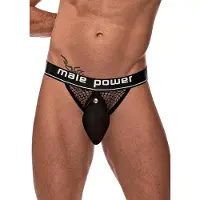 Male Power Cockpit - Cockring Jock black L/XL
