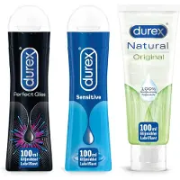 Durex - 210ml Glijmiddel - Perfect Gliss 1x100ml - Play Sensitive 1x100ml - Natural 1x100ml - Voordeelverpakking
