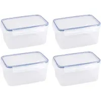 Sunware vershoudbakjes 2.4L - Set van 4 - 22x15.6x11 cm - Transparant
