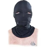 Fetish Fantasy - Black Zipper Face Hood