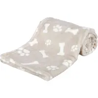 Trixie hondendeken kenny fleece bot / pootjes beige