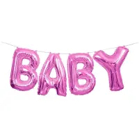 Unique Party Supplies Folieballon ‘Baby’ - Roze