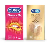 Durex - 20 stuks Condooms - Pleasure Me 1x10 stuks - Nude No Latex 1x10 stuks - Voordeelverpakking