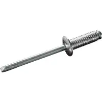 Goebel - 500 x Geribbelde blindklinknagels (Ø x L) 4,8 x 12 mm - Alu Aluminium AlMG 2,5 / Staal verzinkt - Vlakke kop - RILLI - 7070248120 - Popnagel