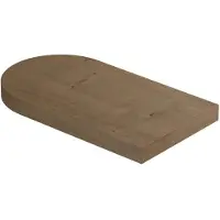 Ink Play 2 Fontein Planchet 40x22cm - Fineer Ash Grey - 8718835095703 - Eenzijdig Afgerond - Wastafels, Fonteinen, Topbladen