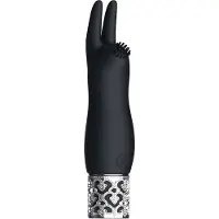 Royal Gems - Elegance Oplaadbare Rabbit Vibrator - Zwart
