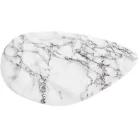Present Time Dienblad Marble look - Wit - 29,5x26x1 cm