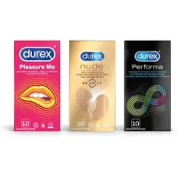 Durex - 30 stuks Condooms - Pleasure Me 1x10 stuks - Nude No Latex 1x10 stuks - Voordeelverpakking