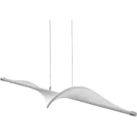 LUCANDE Hanglampe , Edano, dimbare, Wit, Woonkamer, Stof, Modern