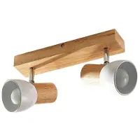 LINDBY Plafondlamp , Thorin, dimbare, Hout, Woonkamer, Hout, Scandinavisch