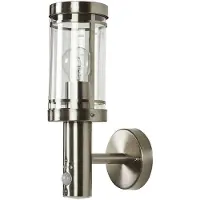 LINDBY Buitenverlichting , Djori, dimbare, Metallic, Balkon, Roestvrij staal, Modern