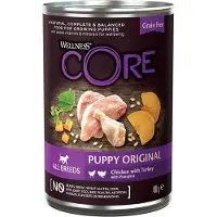 Wellness Core 6x Hondenvoer Blik Puppy Kip - Kalkoen - Pompoen 400 Gr