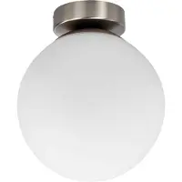 LINDBY Plafondlampe , Lennie, dimbare, Wit, Badkamer, Glas, Modern