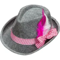 Widmann Beierse Fedora met roze veren
