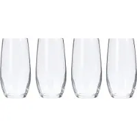 Excellent houseware Drinkglazen of waterglazen - 8x stuks - verzwaard - gecurved - inhoud 360 ml