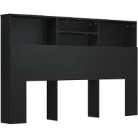 vidaXL Hoofdbordkast 160x19x103,5 cm zwart