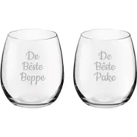 Royal Leerdam Gegraveerde Drinkglas 39cl De Bêste Pake-De Bêste Beppe