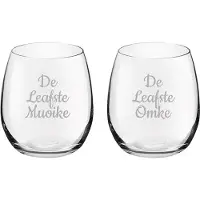 Royal Leerdam Gegraveerde Drinkglas 39cl De Leafste Muoike-De Leafste Omke