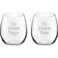 Royal Leerdam Gegraveerde Drinkglas 39cl De Leukste Pake- De Leukste Beppe