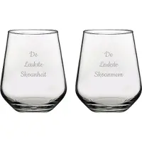 Pasabahce Gegraveerde Drinkglas 42,5cl De Leukste Skoanheit-De Leukste Skoanmem