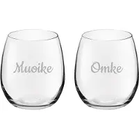 Royal Leerdam Gegraveerde Drinkglas 39cl Muoike & Omke