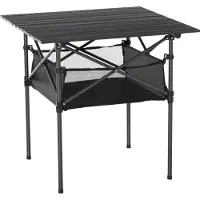 Outsunny Sunny Eettafel draagbare zwarte waterdichte zware cafe restaurant einde kant accent koffie dek achtertuin voortuin meubelen Outdoor Garden Beach
