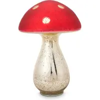 Pip studio Ornament Mushroom Glass Silver-Red 24 cm