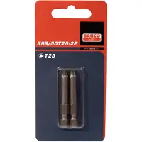 Bahco x2 bits t25 50mm 1/4" dr standard. | 59S/50T25-2P