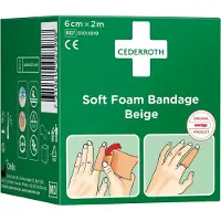 Cederroth Soft Foam Bandage Beige 6 cm x 2 m 51011019 1 St