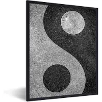 PosterMonkey Fotolijst incl. Poster - Close-up Yin en Yang - 30x40 cm - Posterlijst