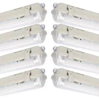 Proventa Outdoor LED TL Armaturen met bewegingssensor en lichtsensor - Waterdicht - 8 x 120 cm