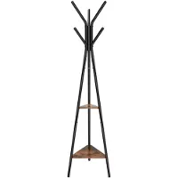 Hoppa! Songmics Vintage Boomvormige Kapstok - Bruin/zwart - Mdf/metaal