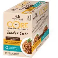 Wellness Core 8x Kattenvoer Tender Cuts Selection 6-pack Kip 6 X 85 Gr