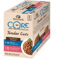 Wellness Core 4x Kattenvoer Tender Cuts Selection 6-pack Tonijn 6 X 85 Gr